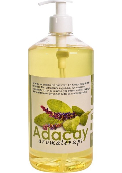 Ada Çayı Aromaterapi Masaj Yağı %100 Doğal 1 Lt. / Ryotopro Sage Aromatherapy Massage Oil 100% Natural 1 Lt.