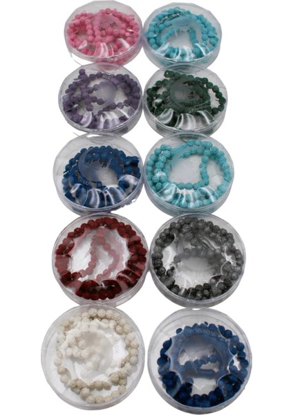 Gül Işlemeli Kokulu Tesbih Kutulu Karışık Renk 10 Adet fiyatları