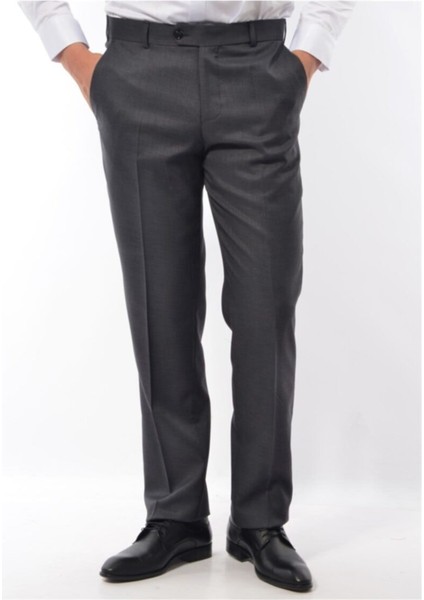 Füme Erkek Kumaş Pantlon Kılasik Kesim