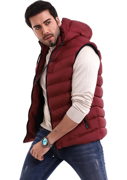 Erkek Jel Dolgu Çıkartılabilen Fermuarlı Kapüşonlu Şişme Yelek modelleri