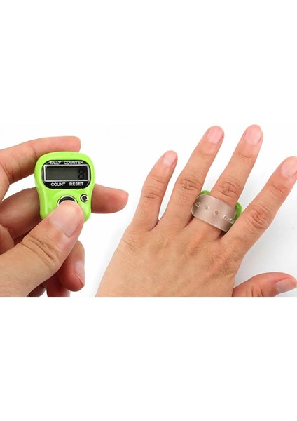 20 Adet Zikirmatik Dijital Tesbih Yüzük Şeklinde Karışık Renk modelleri