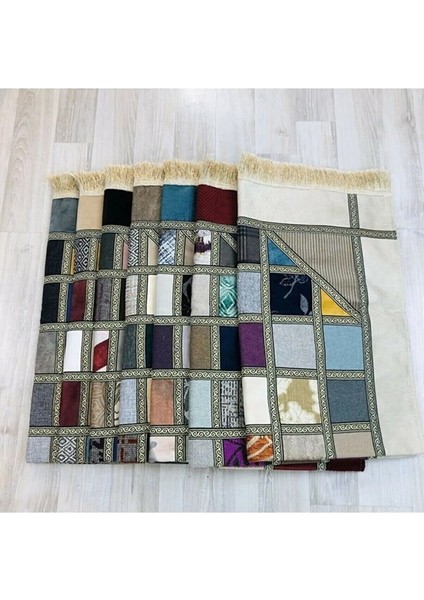 Kırkyama Patchwork Astarlı Kadife Çeyizlik Hediyelik Seccade 10 Adet Karışık Renk fiyatları