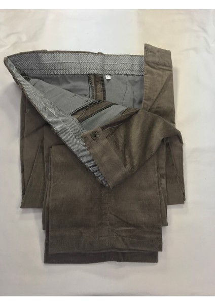 Erkek Kadife Pantolon Krem Renk Pamuklu fırsatları