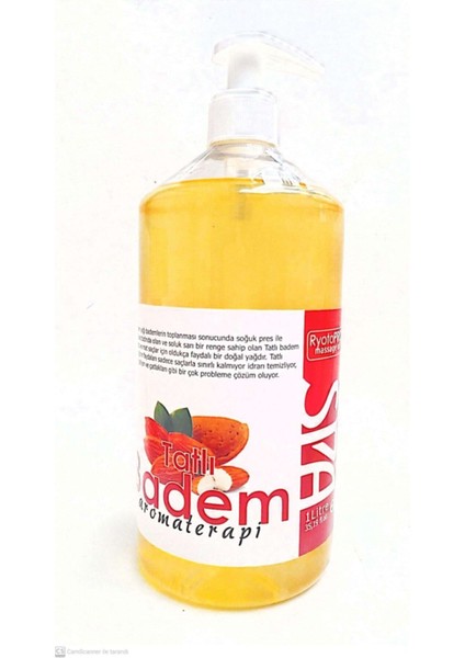 Tatlı Badem Aromaterapi Masaj Yağı %100 Doğal 1 Lt. / Ryotopro Sweet Almond Aromatherapy Massage Oil 100% Natural 1 Lt.
