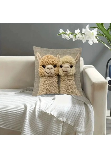 Sevimli Alpaka Yastık Kılıfı, Yeni Sınır Ötesi Stil, Cilde Dost Yumuşak Kısa Peluş, Oturma Odası Dekorasyonu, Kanepe, Yatak Odası Yastıkları, 2 Parçalı Set (Yurt Dışından) fırsatları