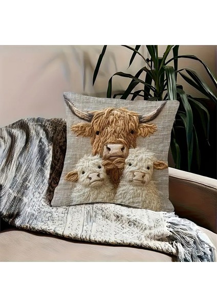 Sevimli Hayvan Serisi Kısa Peluş Buzağı ve Koyun Yastık Kılıfları, Oturma Odası Ev Dekorasyonu ve Yatak Başı Yastıkları Için Uygundur 2 Adet (Yurt Dışından) fırsatları