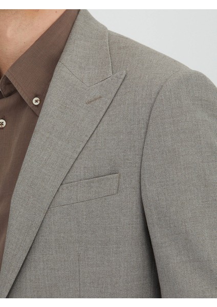 Açık Kahve Mikro Modern Fit Takım Elbise modelleri