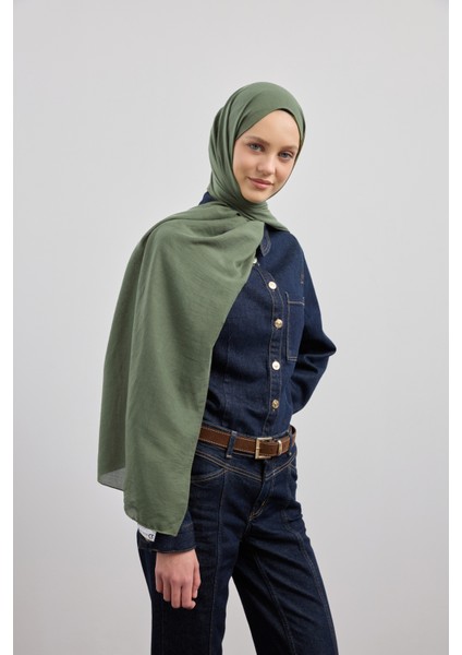 Organik Crash Şal Orman Yeşili modelleri