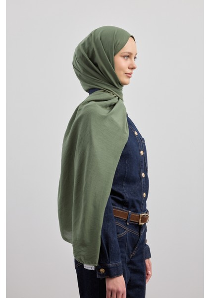 Organik Crash Şal Orman Yeşili indirimleri