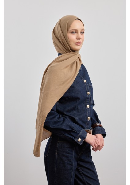 Organik Crash Şal Sütlü Kahve modelleri