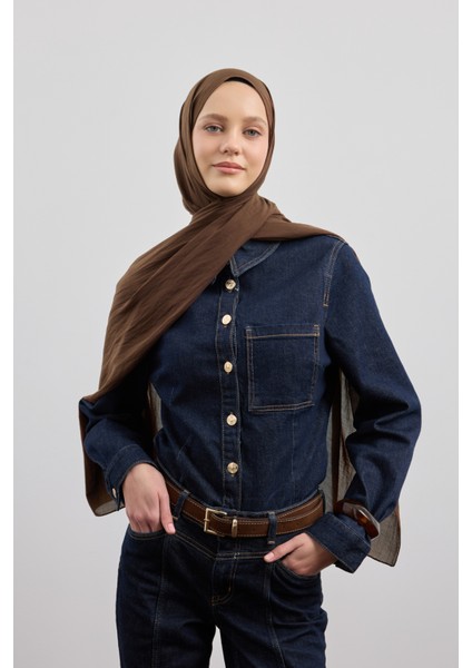 Organik Crash Şal Acı Kahve fırsatları