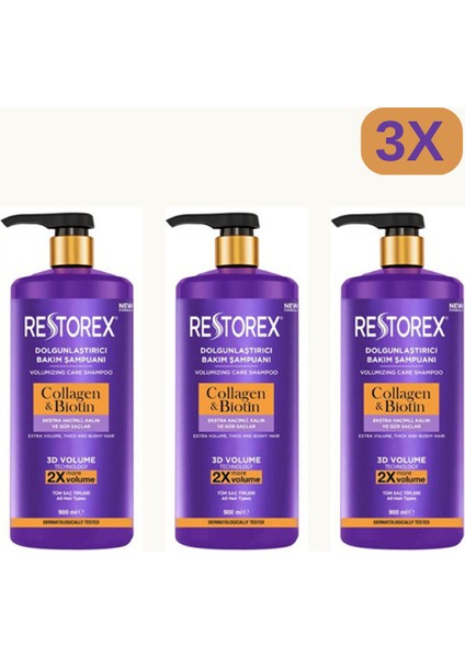 Kolajen&biotin Şampuan 900 ml 3 Adet