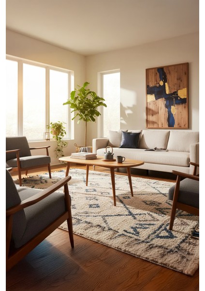 Premium Asimetrik Doğal Masif Ahşap Iskandinav Tarz Orta Sehpa fırsatları