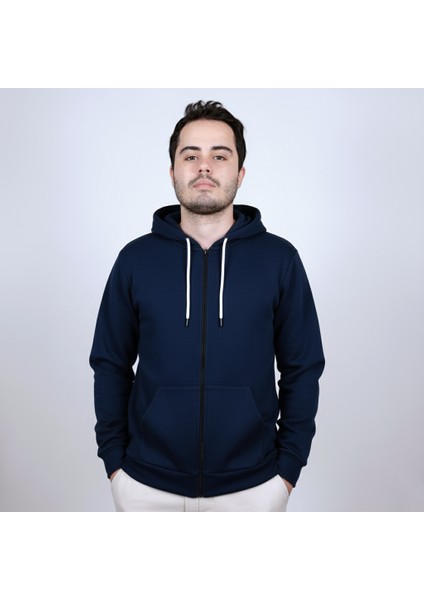 Kapüşonlu Sweatshirt Sade, Şık ve Konforlu, Tam Fermuarlı, Çift Cepli ! Her Tarza Uygun