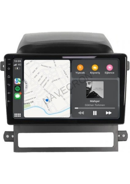 Chevrolet Captıva 2007-11 9" Uyumlu Android Multimedia Gerçek 4/64 Kablosuz Carplay Geri Görüş Kameralı