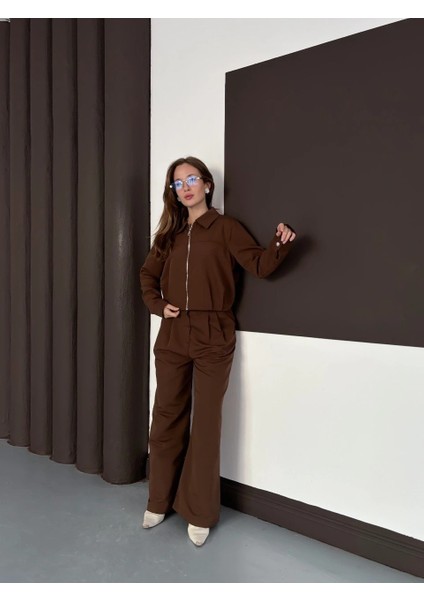 Trenç Takım Alt Üst Kahve Ons indirimleri