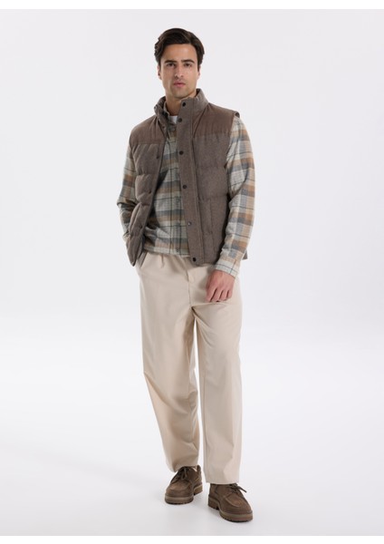 Kapitone Kahve Erkek Yelek F5WM-YLK 2336 fırsatları