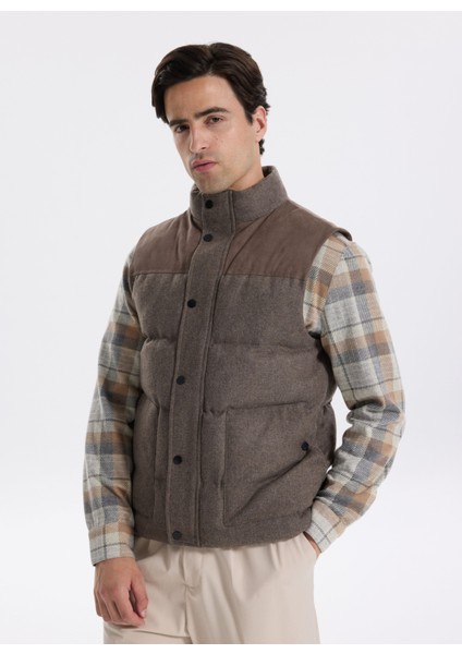 Kapitone Kahve Erkek Yelek F5WM-YLK 2336 indirimleri