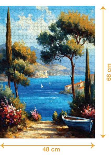 Sahil Kenarı Puzzle 1000 Parça - 48 x 68 cm fiyatları
