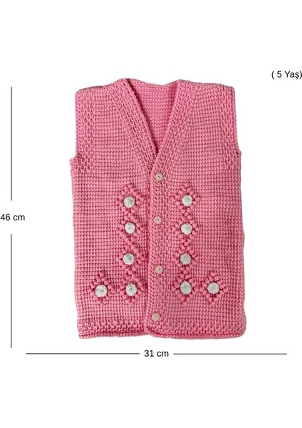 7935 El Örgüsü Şekil Desenli Örgü Yelek - 5 Yaş fiyatları