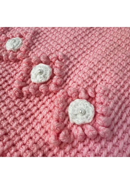 7935 El Örgüsü Şekil Desenli Örgü Yelek - 5 Yaş indirimleri