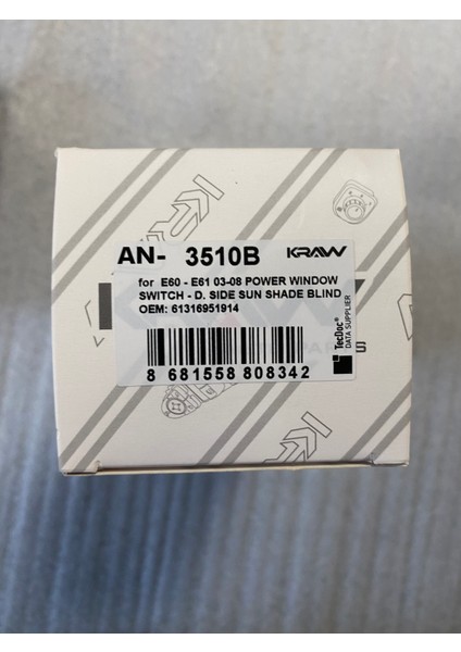 Bmw E60 E61 Sol Ön Cam Düğmesi 61316951914 fiyatları