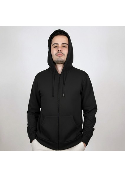 Kapüşonlu Sweatshirt Sade, Şık ve Konforlu, Tam Fermuarlı, Çift Cepli ! Her Tarza Uygun fiyatları