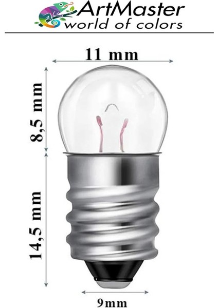 Mini Ampul 2.5 Volt 10 Adet Okul Sınıf Elektrik Devre Küçük Elektrik Deney Ampulü 2.5 Volt Deney Ampulü Küçük Boy fiyatları