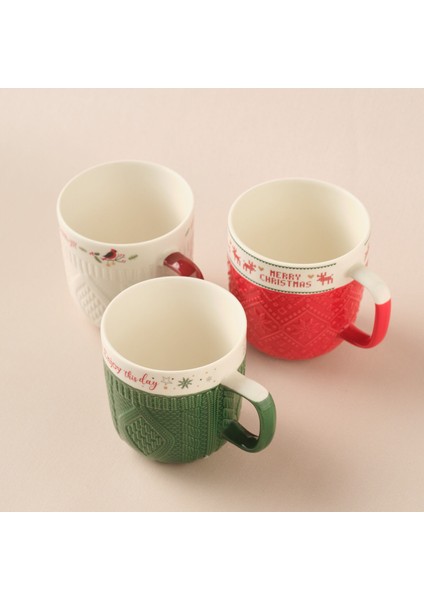 New Year Yılbaşı Hope And Joy 3 Kişilik Kupa Seti 340 ml fırsatları