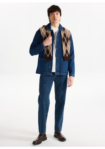 Lacivert Erkek Denim Ceket M5WM-CKT1701 fiyatları