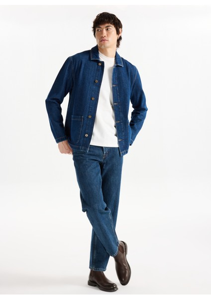 Lacivert Erkek Denim Ceket M5WM-CKT1701 modelleri