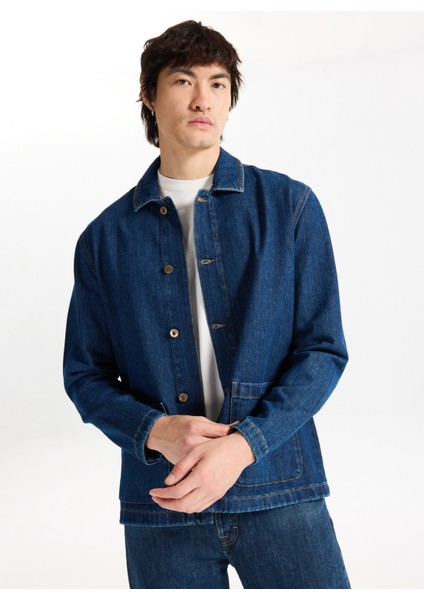 Lacivert Erkek Denim Ceket M5WM-CKT1701 fırsatları