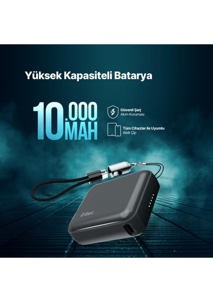 Recharger Mini 10.000MAH Pd 22.5W Usb-C Dahili Kablolu Taşınabilir Hızlı Şarj Aleti/powerbank fiyatları