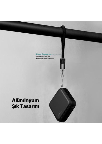 Recharger Mini 10.000MAH Pd 22.5W Usb-C Dahili Kablolu Taşınabilir Hızlı Şarj Aleti/powerbank indirimleri