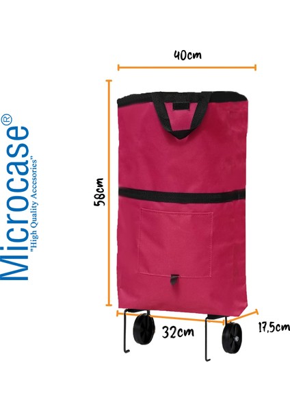 Tekerlekli Cepli Tasarım Katlanabilir Portatif Pazar Market Arabası Malzeme Çantası- AL4966 modelleri