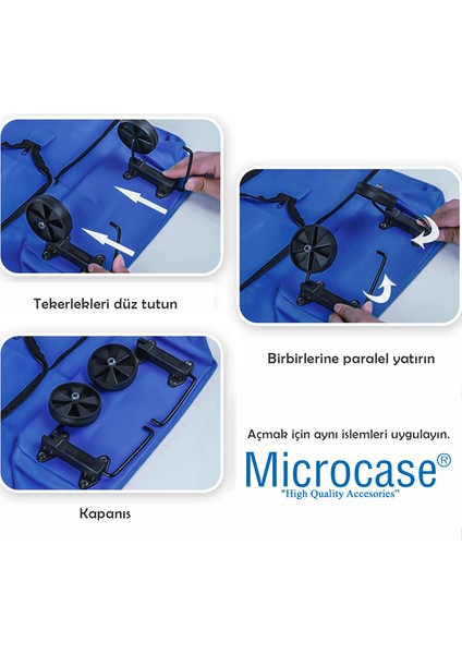 Tekerlekli Cepli Tasarım Katlanabilir Portatif Pazar Market Arabası Malzeme Çantası- AL4966 fırsatları