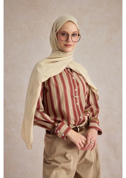 Organik Crash Şal Deve Tüyü