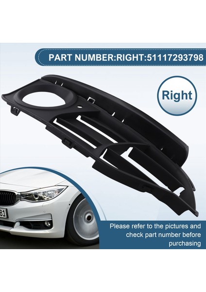 Sağ Ön Tampon Sis Lambaları Örgü Izgara Kapağı Trim 51117293798 Bmw 3 Serisi Gt F34 2013-2016 (Yurt Dışından) indirimleri