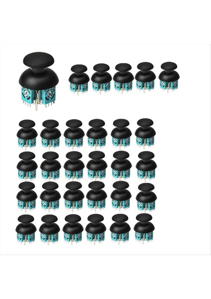 30PCS 3D Joystick Potentiometreler+Xbox 360/PS2 Oyun Denetleyicisi Için Joystick Kapağı 3D Analog Joystick B10K Ps2 Için (Yurt Dışından)