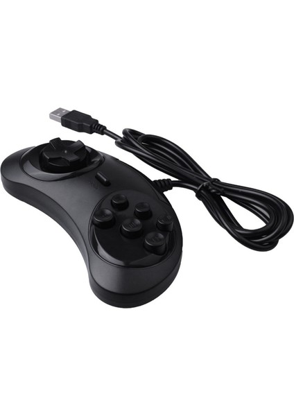 2x Gamepad Kablolu 6 Kezli USB Oyun Denetleyicisi Joypad Sega Genesis / Md Pc / 2 Y1301 / Mac Mega Drive Siyah Plastik (Yurt Dışından) modelleri