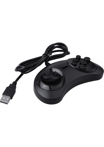 2x Gamepad Kablolu 6 Kezli USB Oyun Denetleyicisi Joypad Sega Genesis / Md Pc / 2 Y1301 / Mac Mega Drive Siyah Plastik (Yurt Dışından) fırsatları