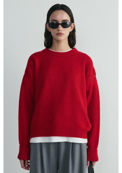 Kırmızı Bella Oversize Kazak fiyatları