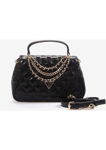 Kadın Kapitoneli Kadın Siyah Omuz Çantası HWTG9673190