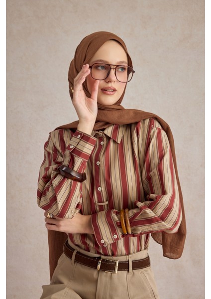 Organik Crash Şal Çikolata Kahve