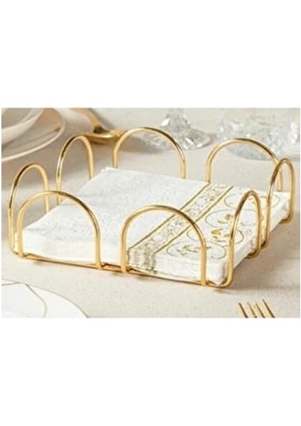 Peçetelik Gold Metal Kare Yatay Cafe Sunum Peçeteliği Masa Üstü Kağıt Mutfak Peçetelik fiyatları