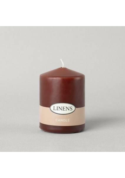 Basic Çap 6 cm Yükseklik 8 cm Baton Mum Kahve