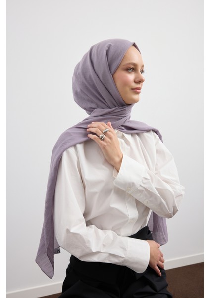 Organik Crash Şal Lavanta