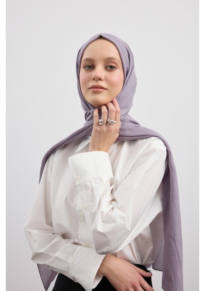 Organik Crash Şal Lavanta modelleri