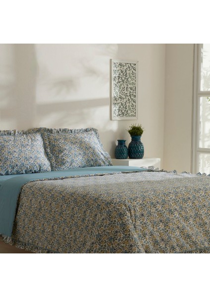 Minay 52 Tel %100 Pamuk Çift Kişilik Nevresim Takımı Mavi modelleri