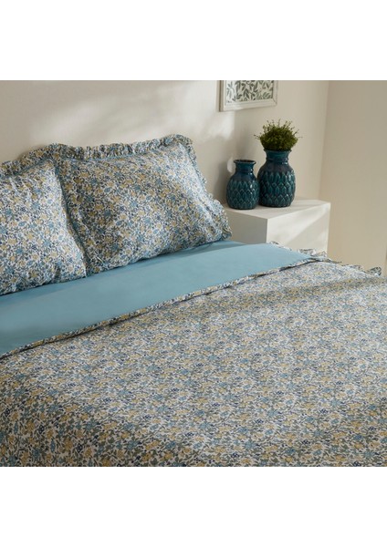 Minay 52 Tel %100 Pamuk Çift Kişilik Nevresim Takımı Mavi fırsatları